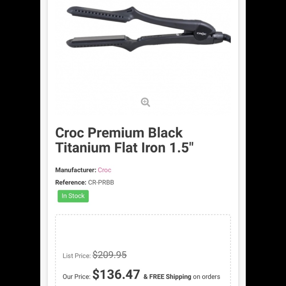 Croc Titanium 1.5 Inch Straight Iron